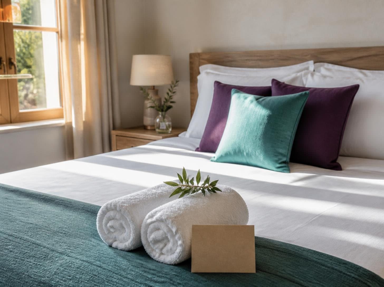 Crisp Airbnb bed linen and towels