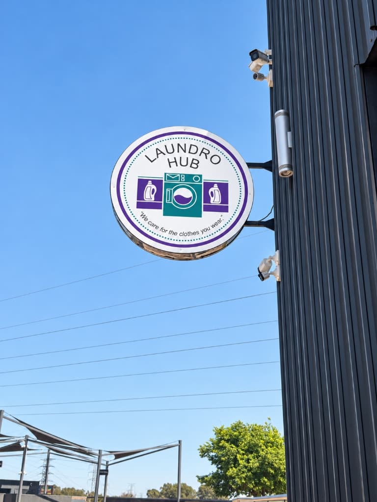 Laundro-Hub store sign